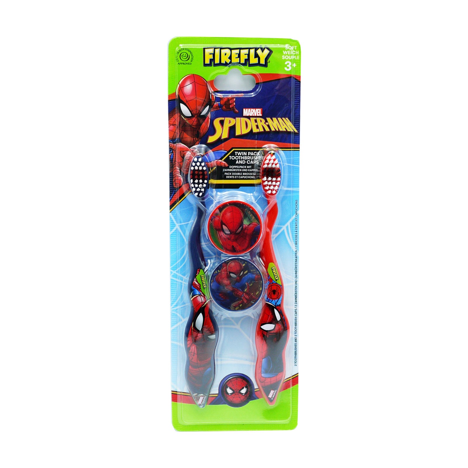 Firefly Marvel Spider-man Kids Tooth Brush Twin Pack