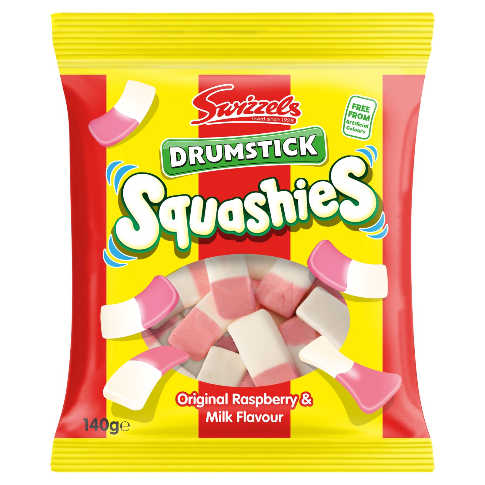 Swizzels Drumstick Squashies Raspberry & Milk 140g