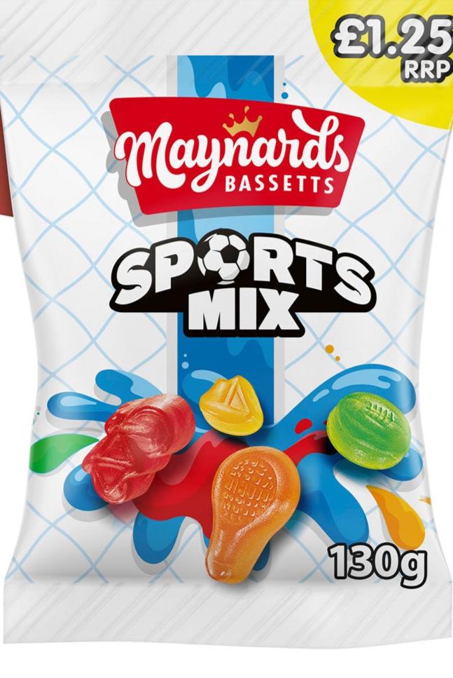 Maynards Bassetts Sports Mix Natural Colours 130g