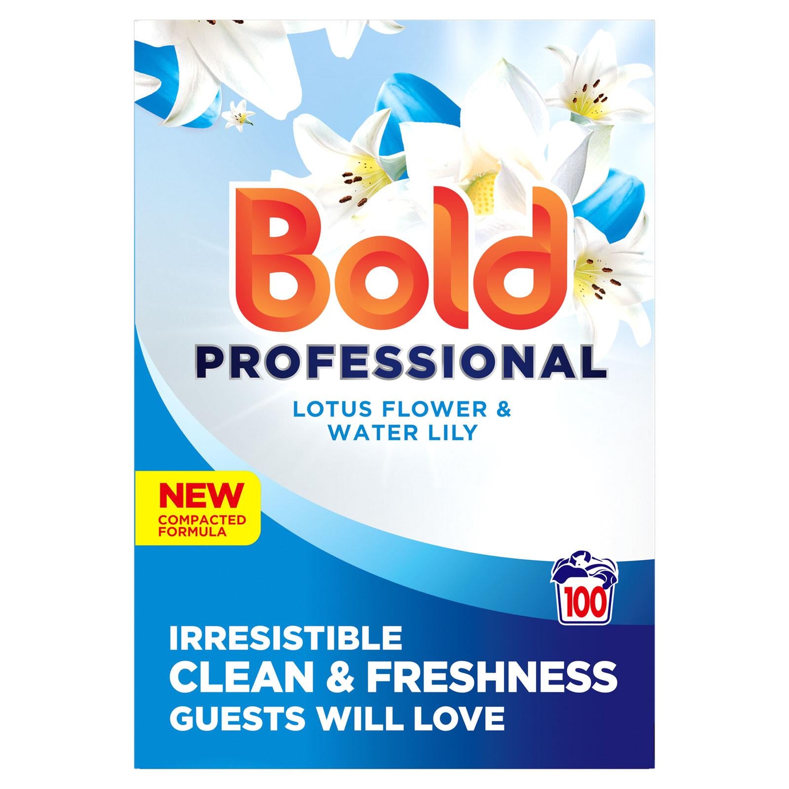 Bold Professional Biological Laundry Powder 5.5kg | 100 Washes | Lavender & Camomile or Lotus Flower & Water Lily | Deep Cleaning Detergent for Home & Commercial Use