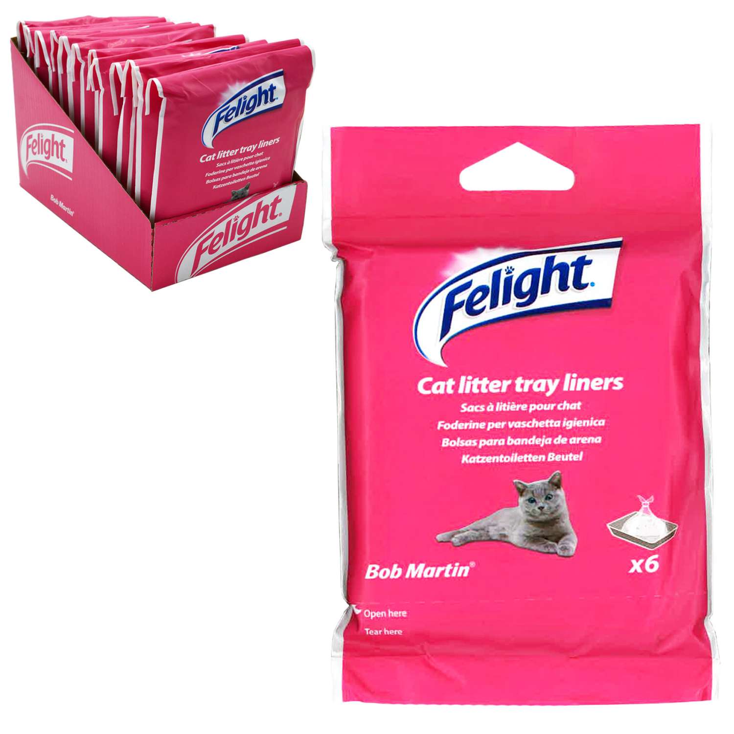 Felight Cat Litter Tray Liners 6 Pack