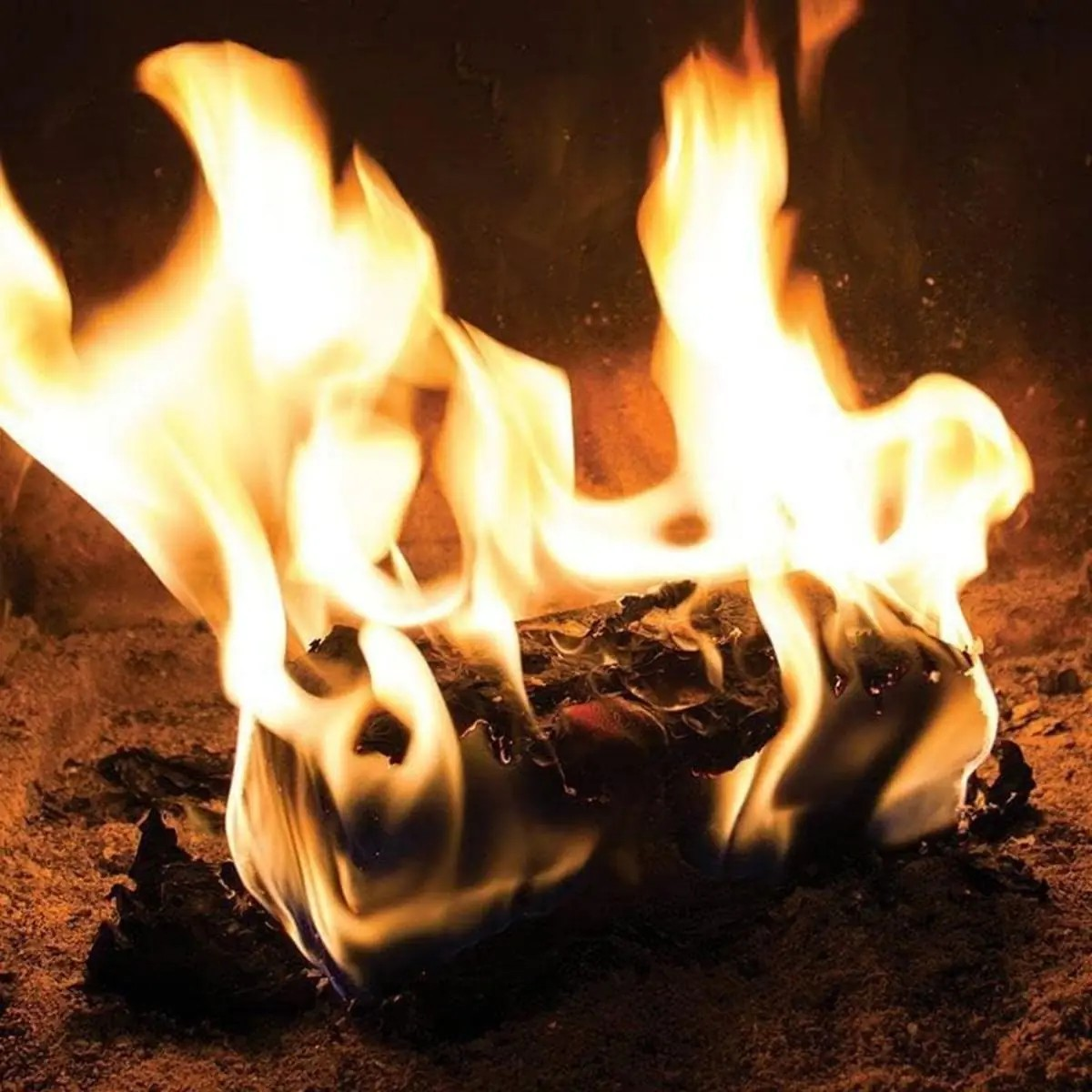 FIREGLOW Instant Lighting Smokeless Fire Logs -Burns for up to 75 Minutes Long Burning Firewood Logs for Fireplace & Fire Pit Heat