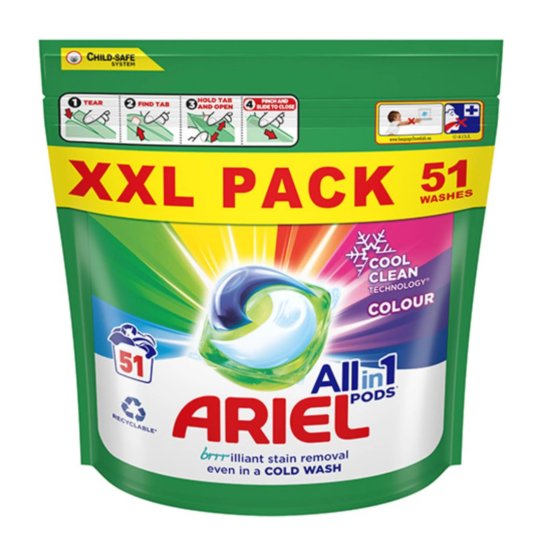 Ariel All-in-1 Pods Original Laundry Capsules Powerful Detergent (51 ...