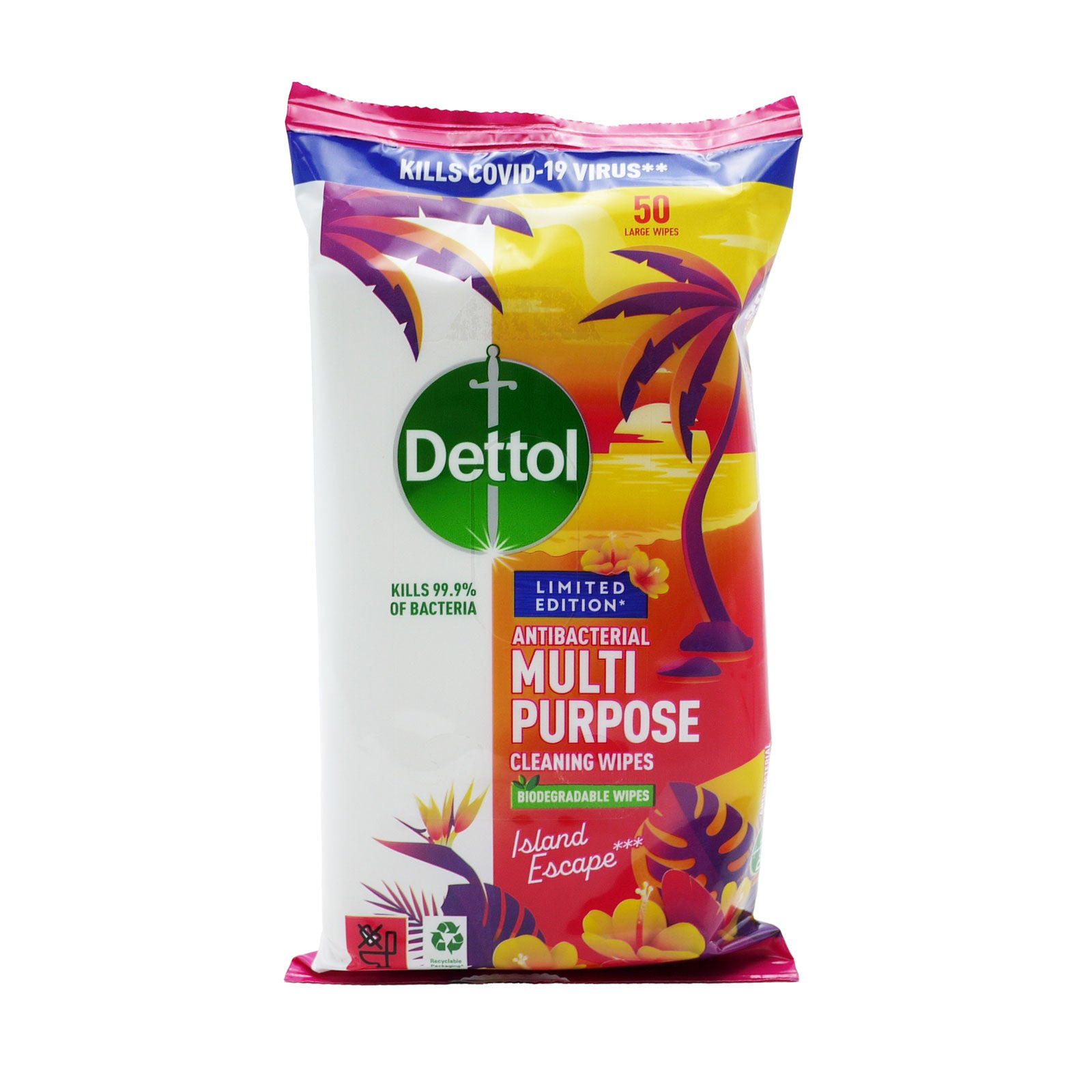 Dettol Island Escape Wipes (Pack Of 50)