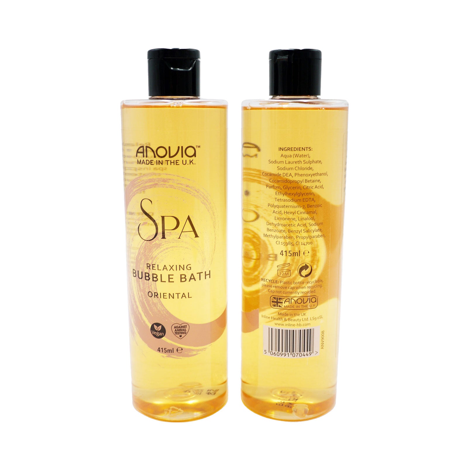 Anovia Spa Relaxing Bubble Bath Oriental Body Wash 415ml