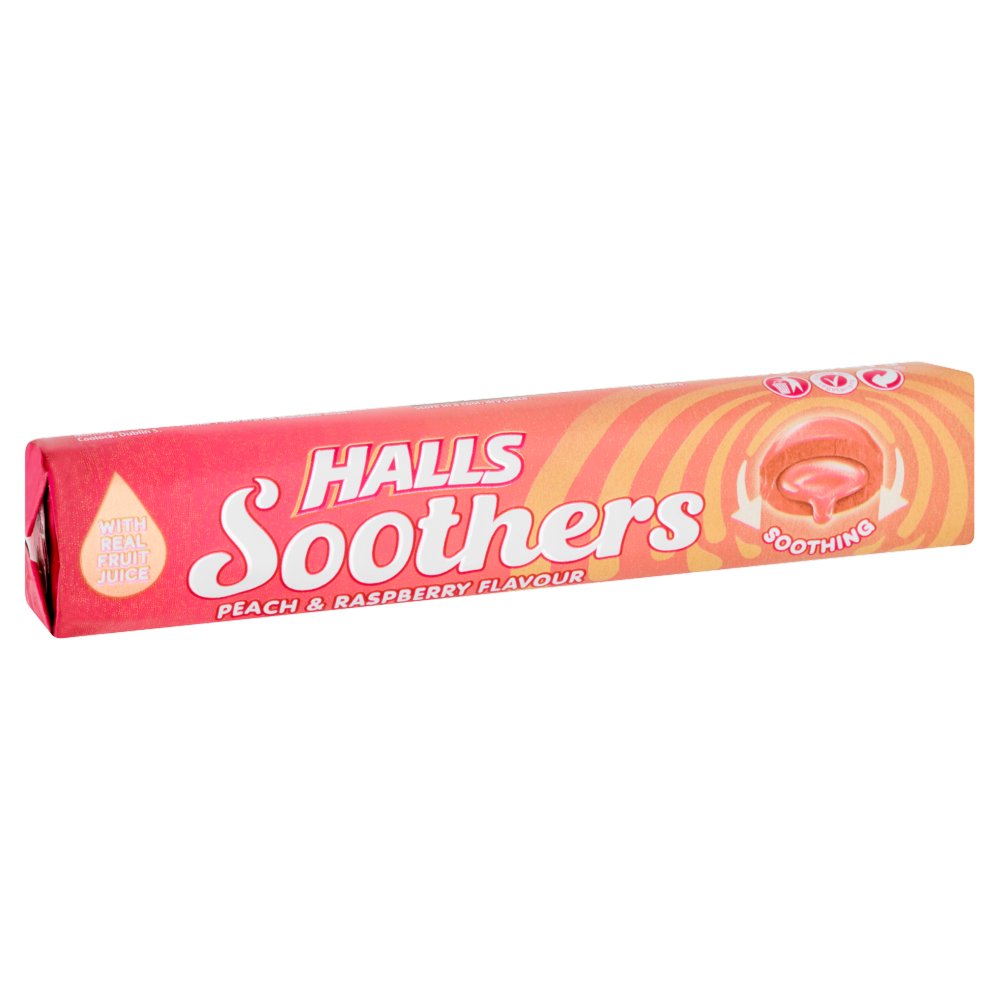 Halls Soothers Peach & Raspberry Flavour 45g