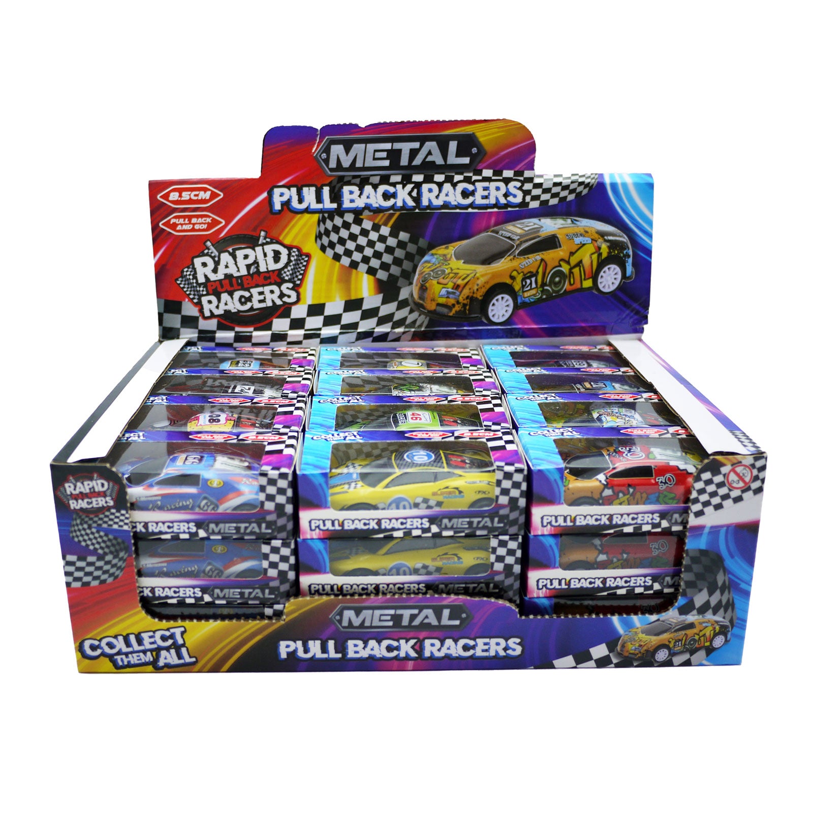 Pull Back & Go Alloy Car Assorted Designs 8.5 Cm