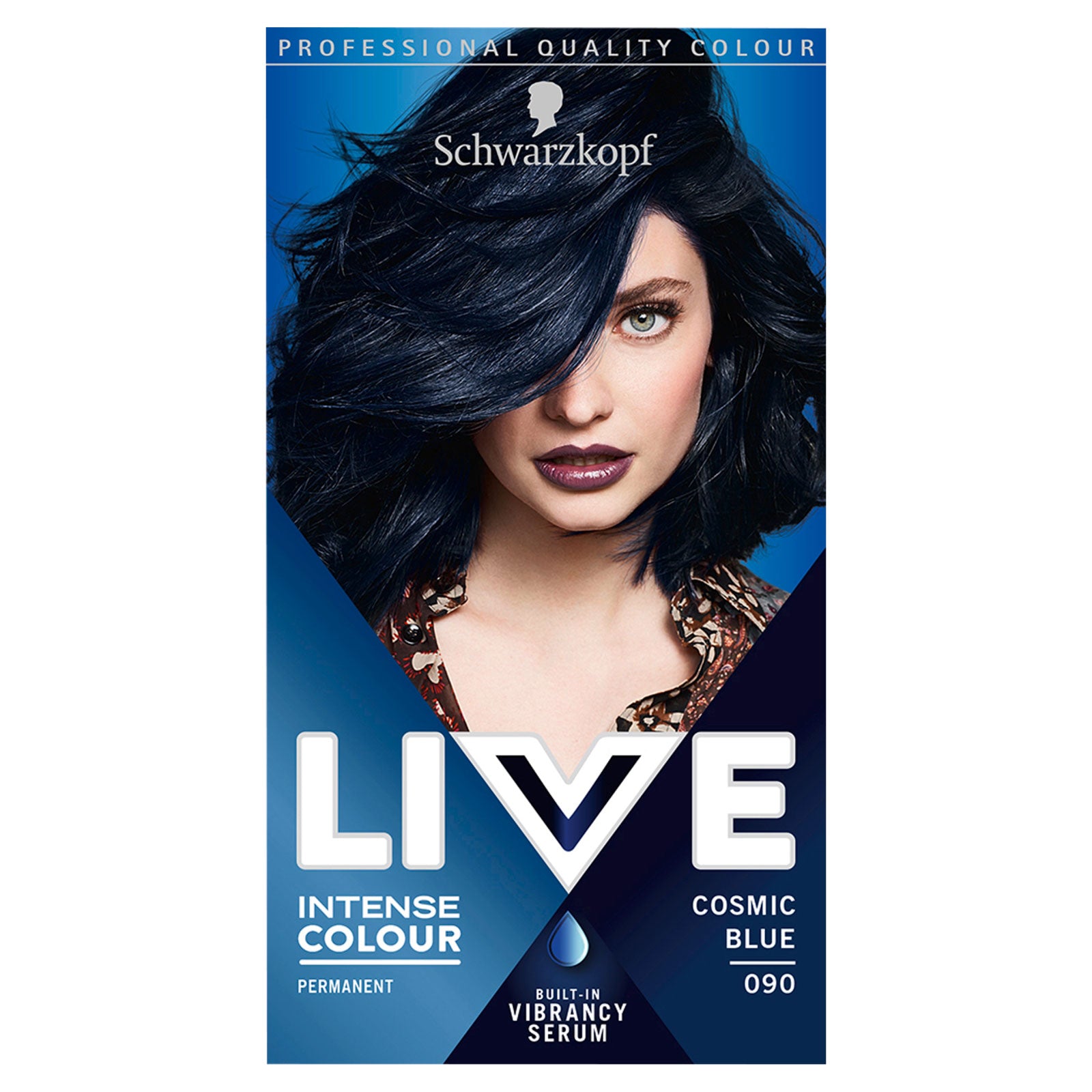 Schwarzkopf Live Intense Colour Hair Dye Cosmic Blue 090 Permanent