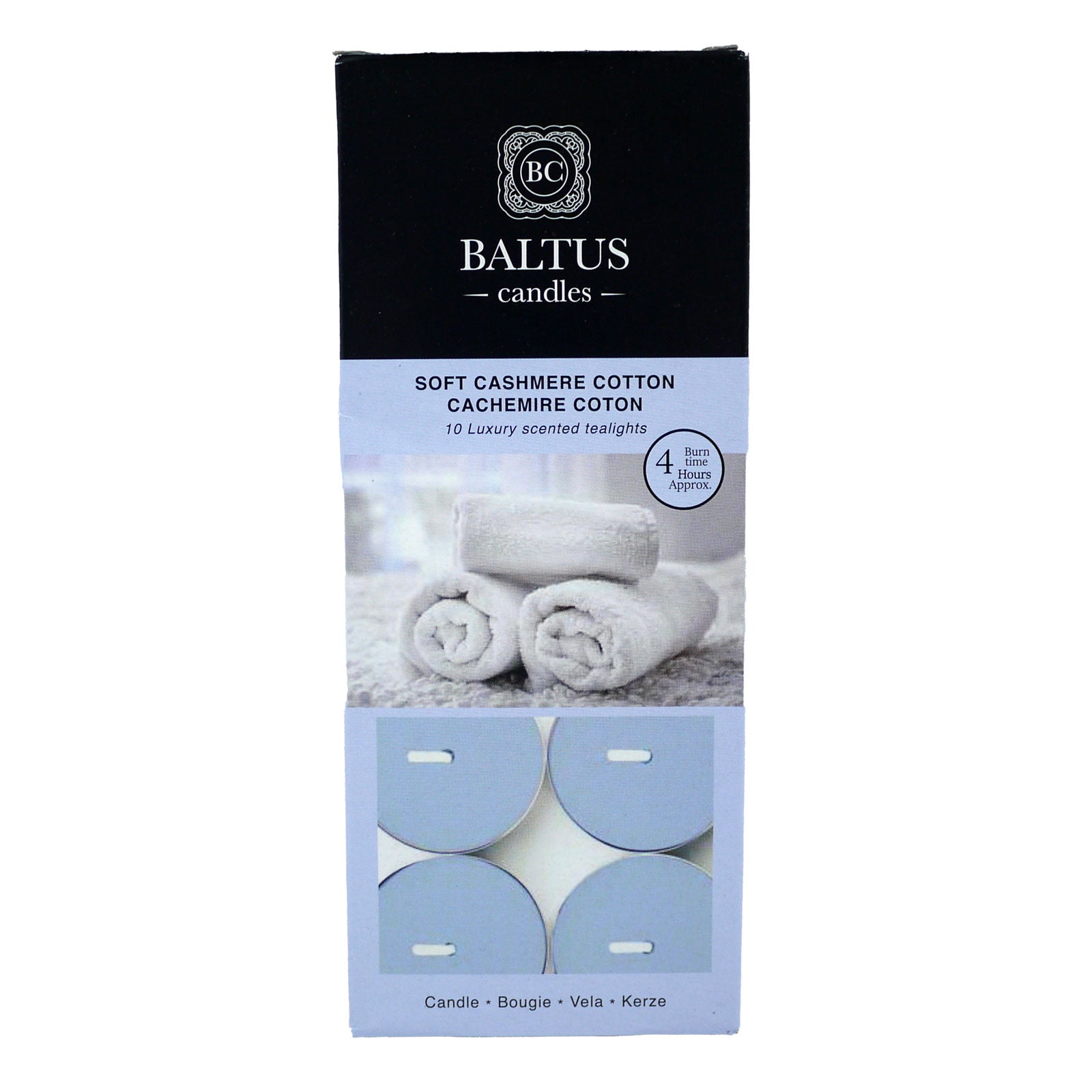 Baltus Candles Soft Cashmere Cotton Tealights 10Pk 4 Hour