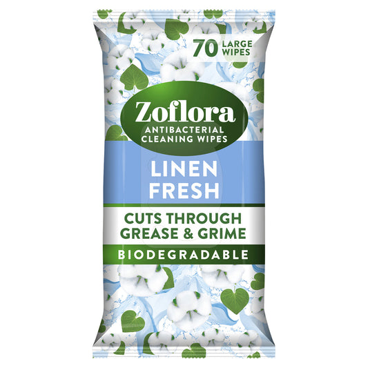 Zoflora Antibacterial Multi-Surface Cleaning Wipes Linen Fresh 70 wipes