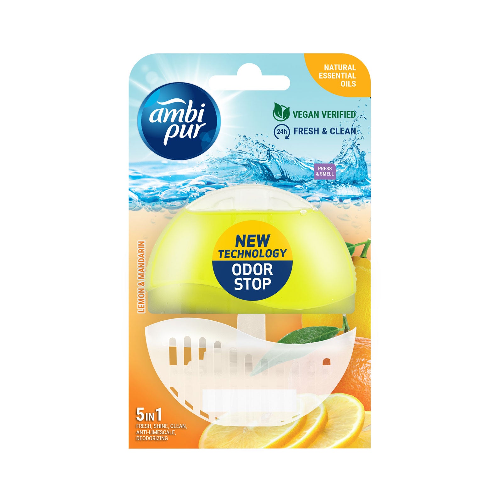 Ambi Pur 5 in 1 Liquid Rim Lemon & Mandarin 55ml