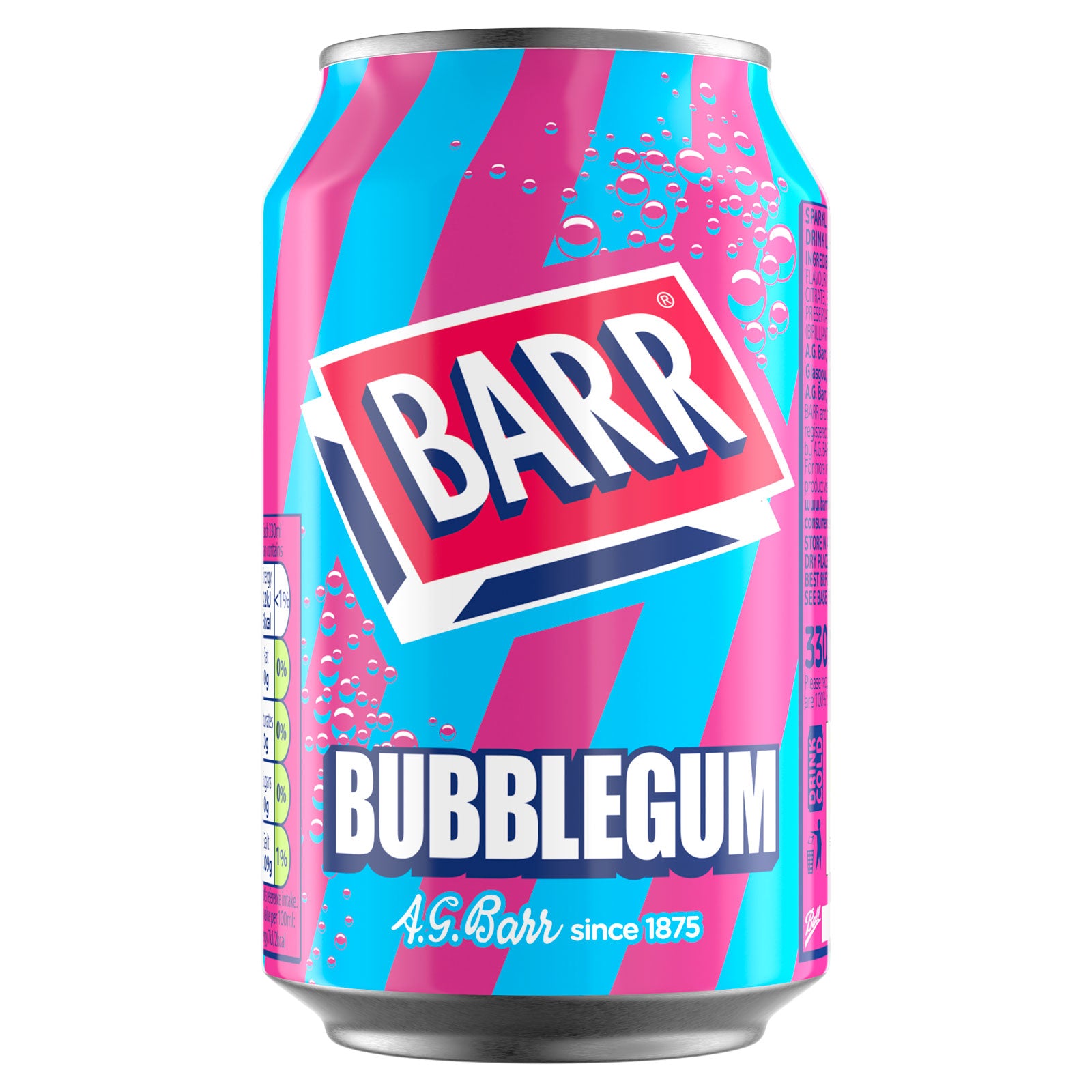 Barr Bubblegum Sugar Free Cans 6pack