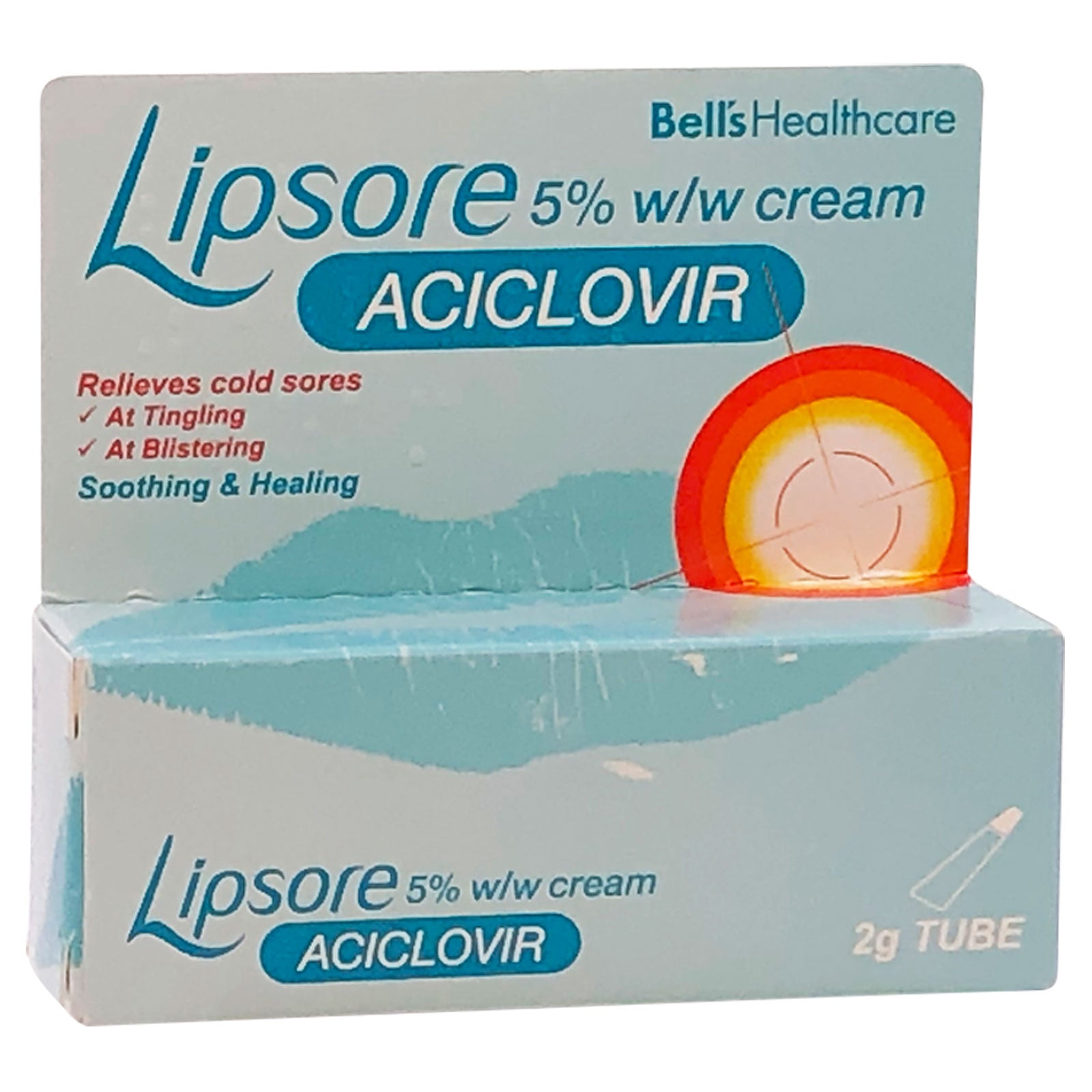 Lipsore 5% w/w Cream Aciclovir 2g Tube