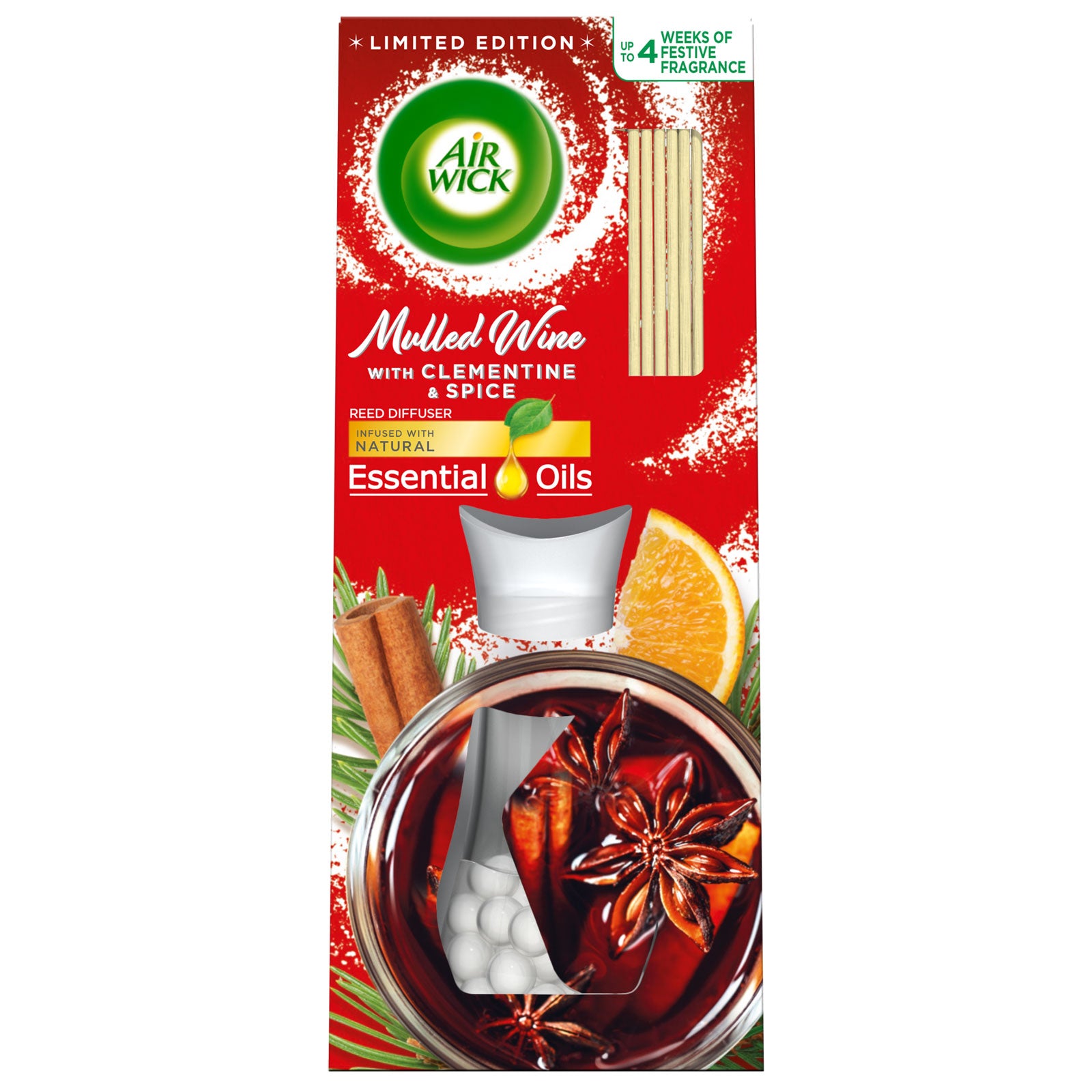 Airwick Reed Diffuser Mulled Wine With Clementine & Spice