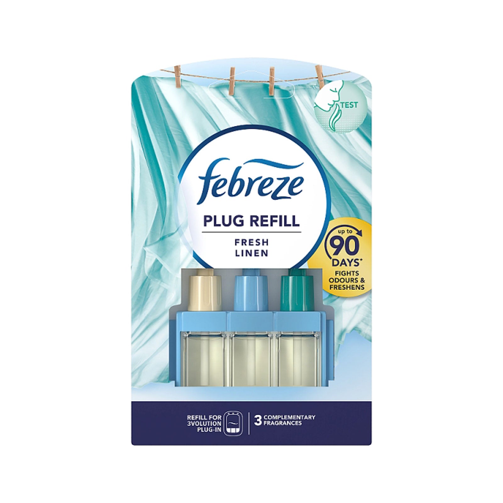 Febreze 3Volution Air Freshener Plug In Refill Fresh Linen 3x20ml