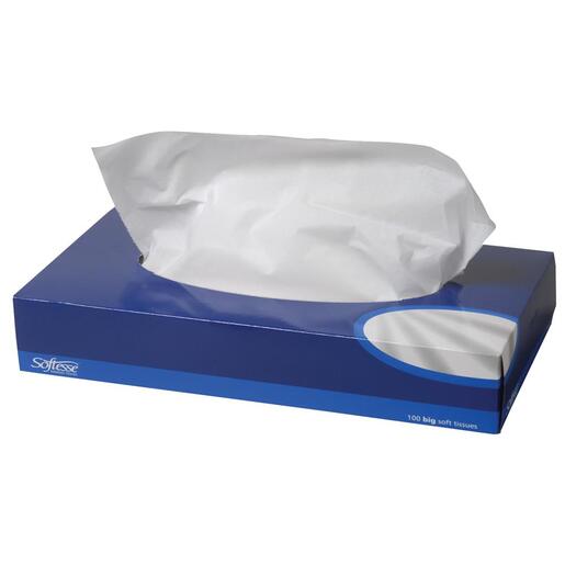  Softy Mansize Tissues 100 Sheets 2 Ply Tissues 24 Pack Per Case - Premium Quality Tissue Online - Product Image