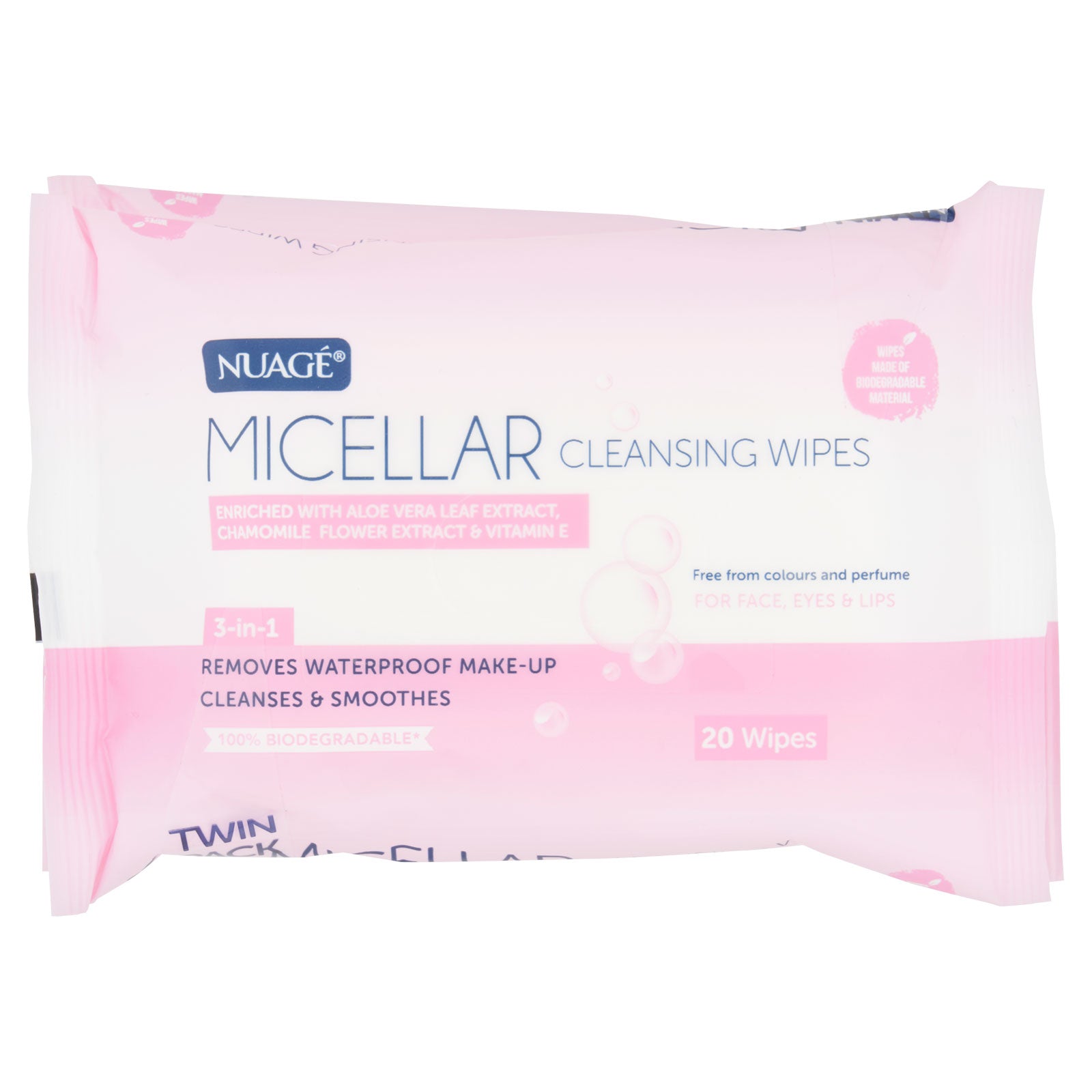 Nuage Micellar Cleansing Wipes Twin Pack