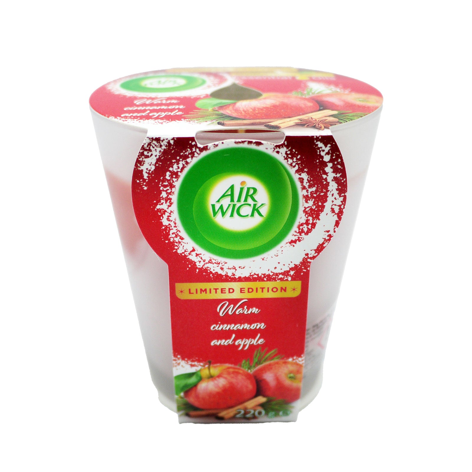 Air Wick Warm Cinamon and Apple Candle 220g