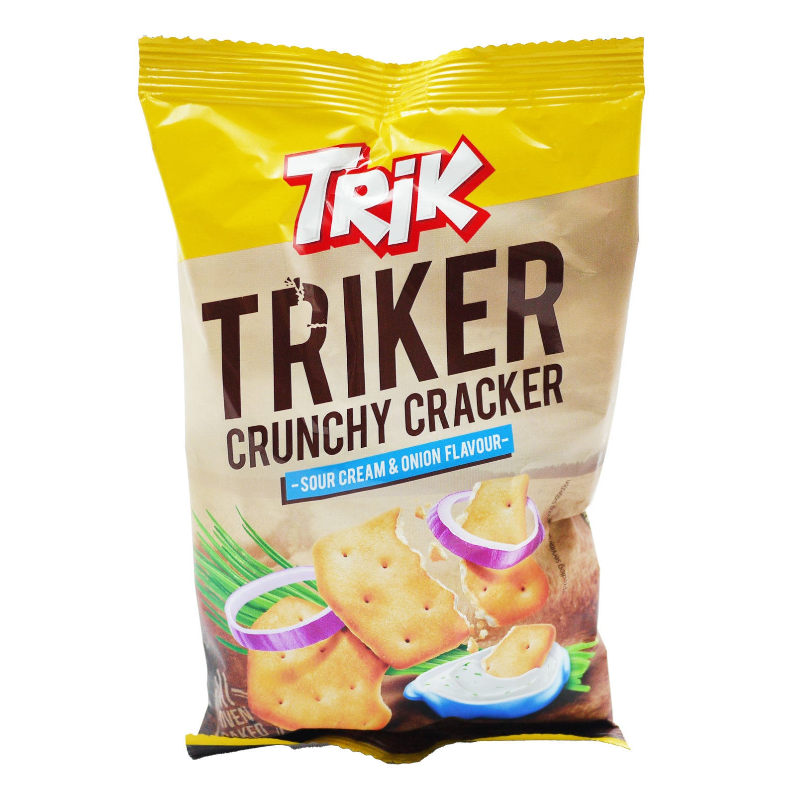 Trik Triker Crunchy Cracker Sour Cream & Onion Flavour 90g