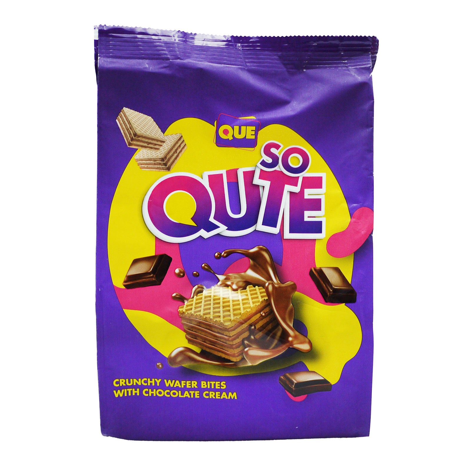 Que So Qute Crunchy Wafer Bites with Chocolate Cream 200g