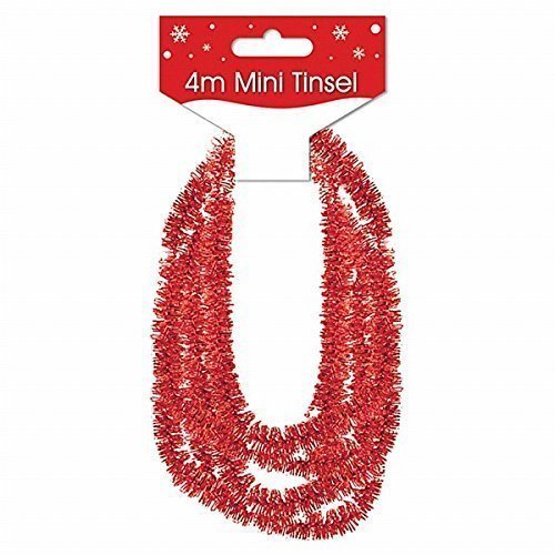 4M Mini Tinsel Red