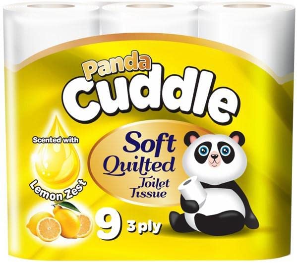 Panda Cuddle Lemon Zest 9Rolls 3ply