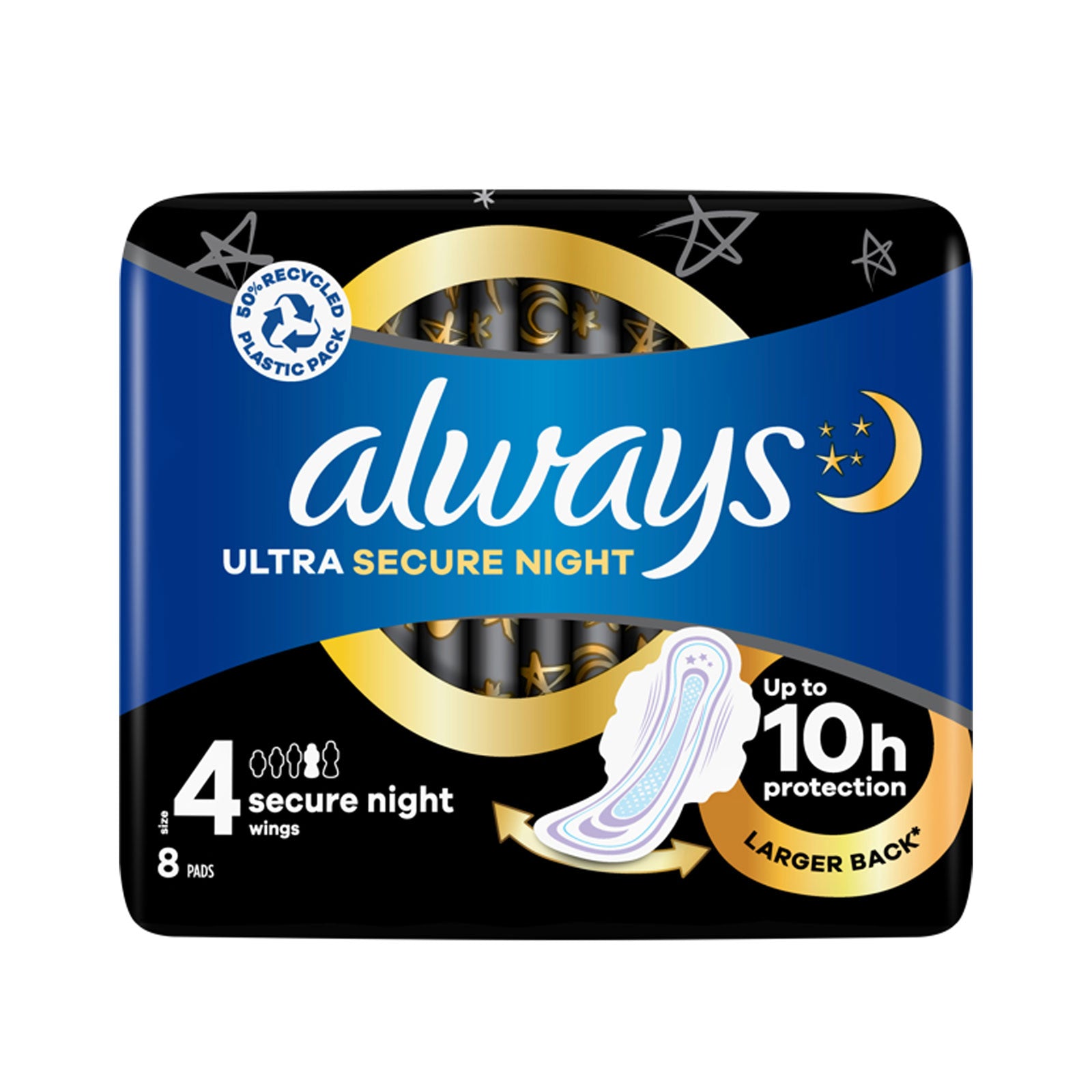 Always Ultra Secure Night Upto 10h Protection 8 Pads