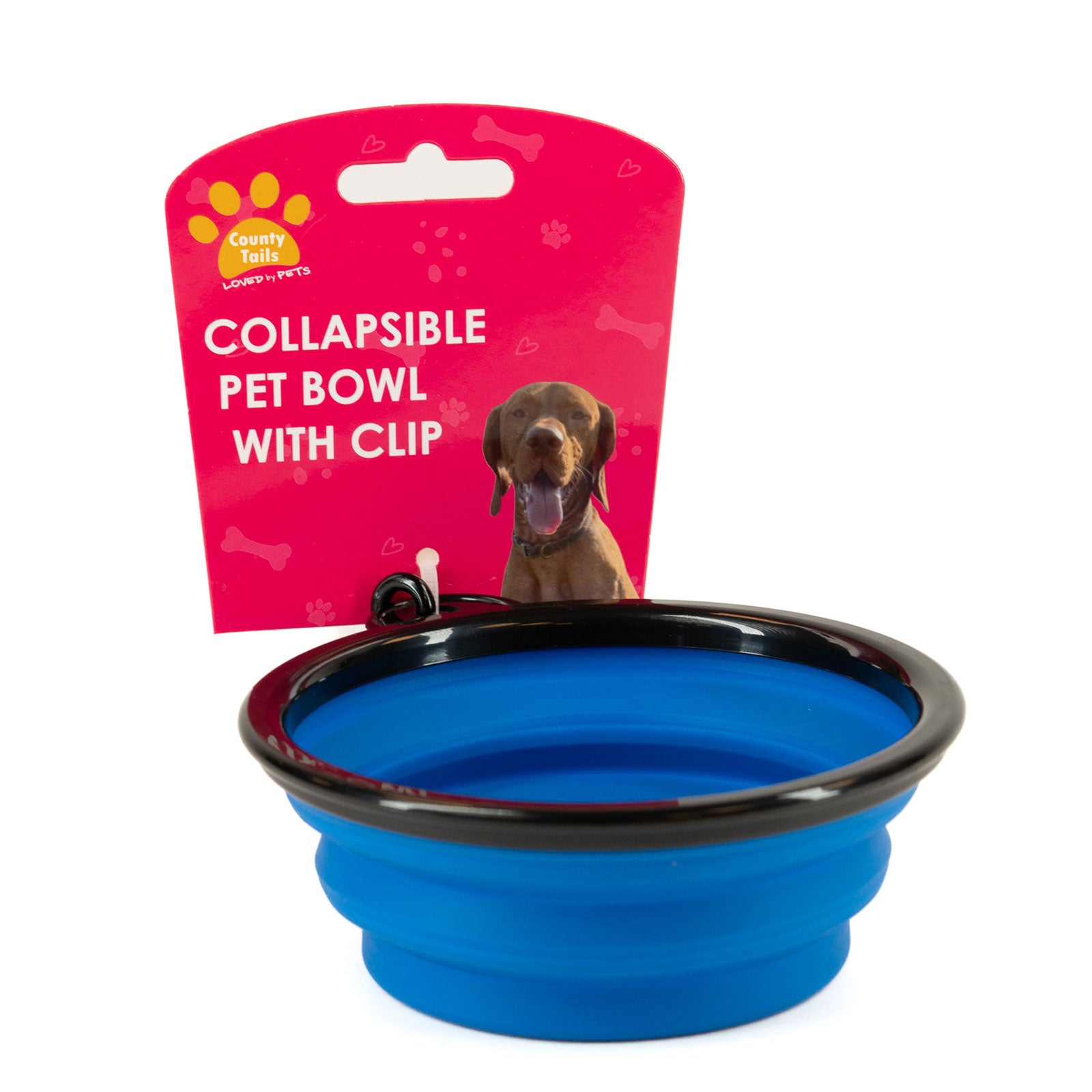 County Tails Collapsible Pet Bowl With Clip