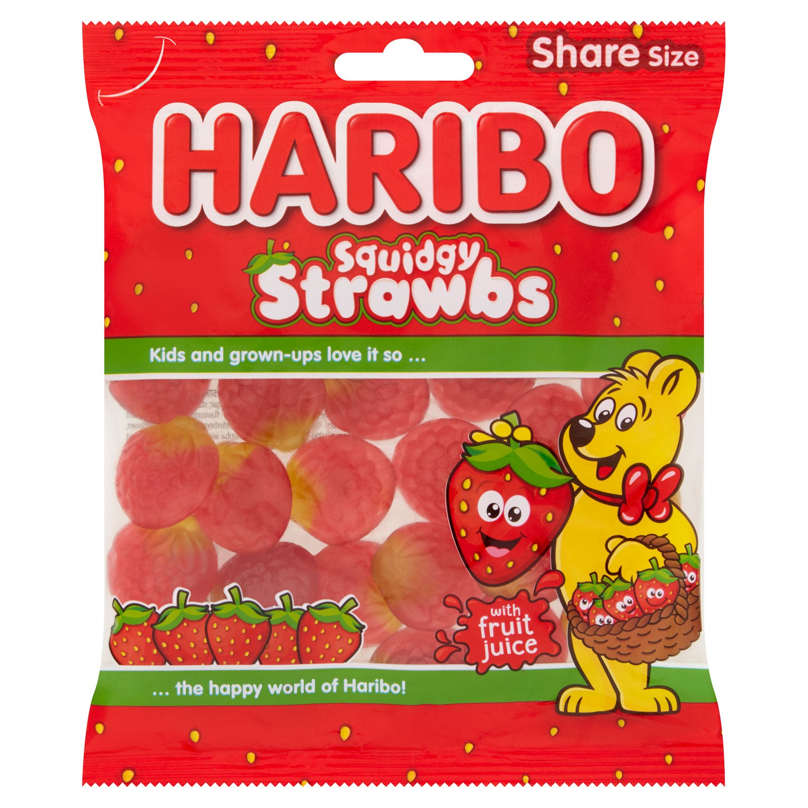 Haribo Squidgy Strawbs gummies  160g