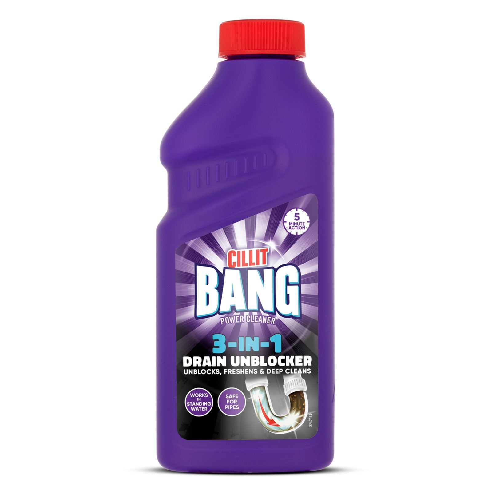 Cillit Bang Drain Gel 3-in-1 Drain Unblocker 500ml