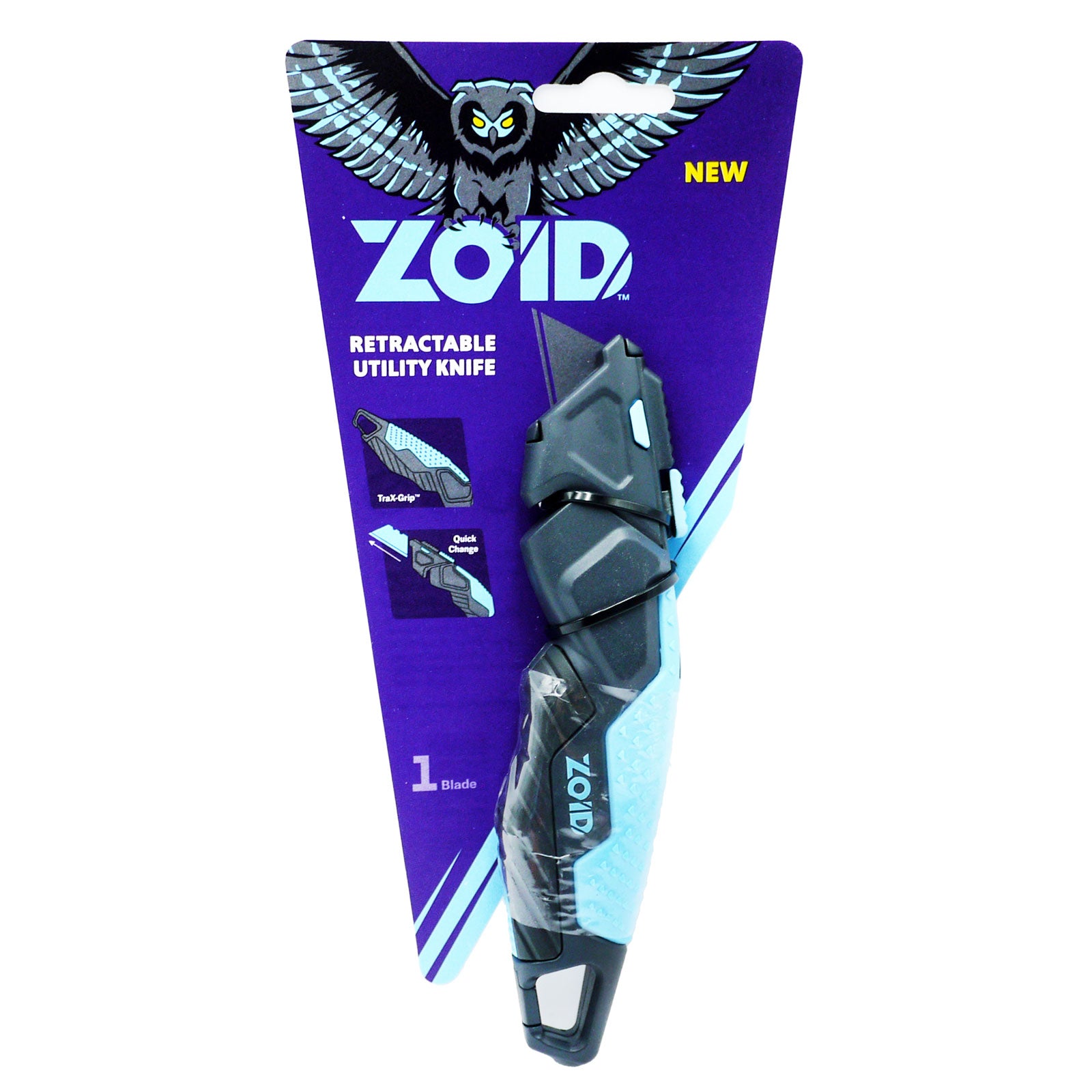 Zoid Utility Knife Trax Grip Retractable