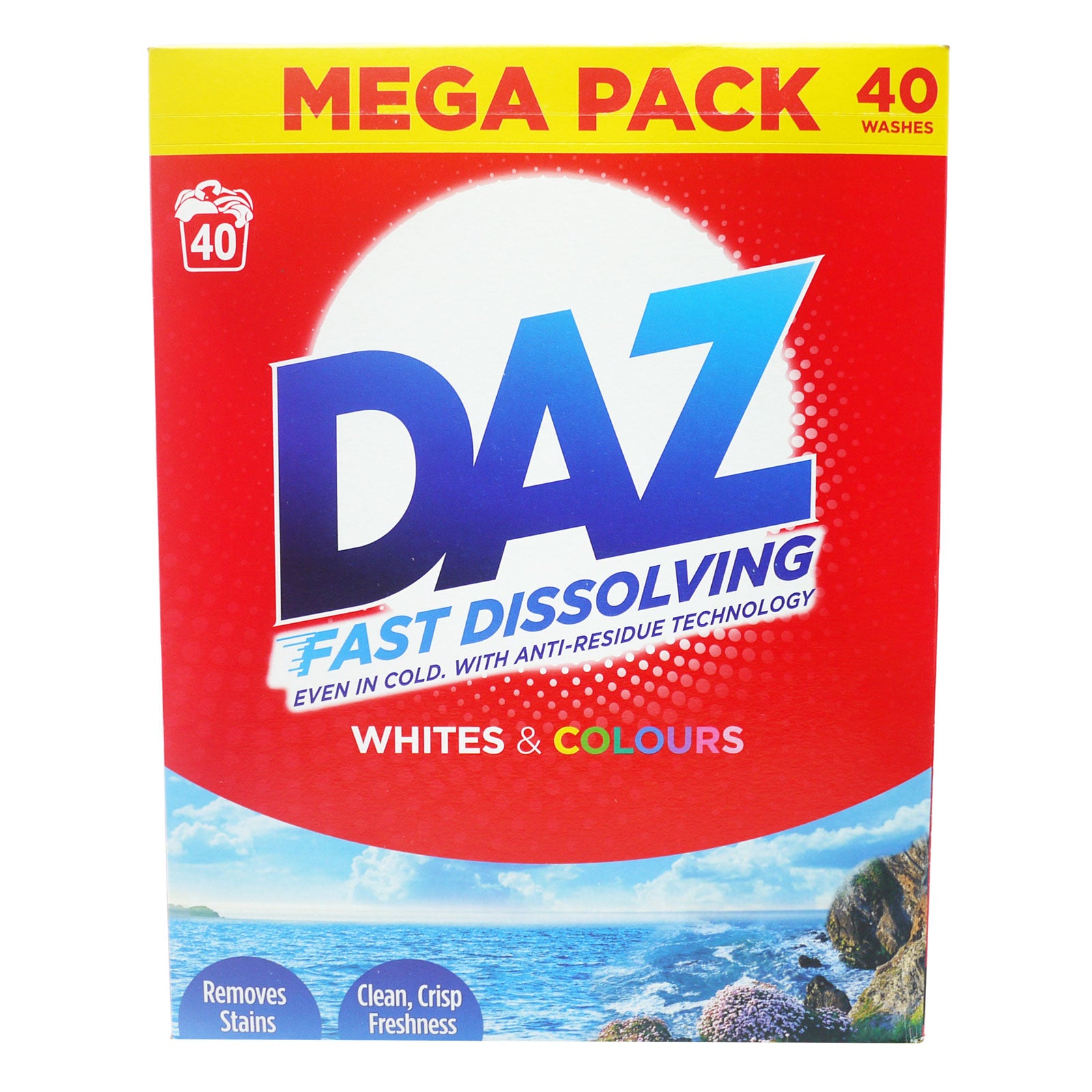 Daz Washing Powder For Whites & Colour 40 Washes 2400g