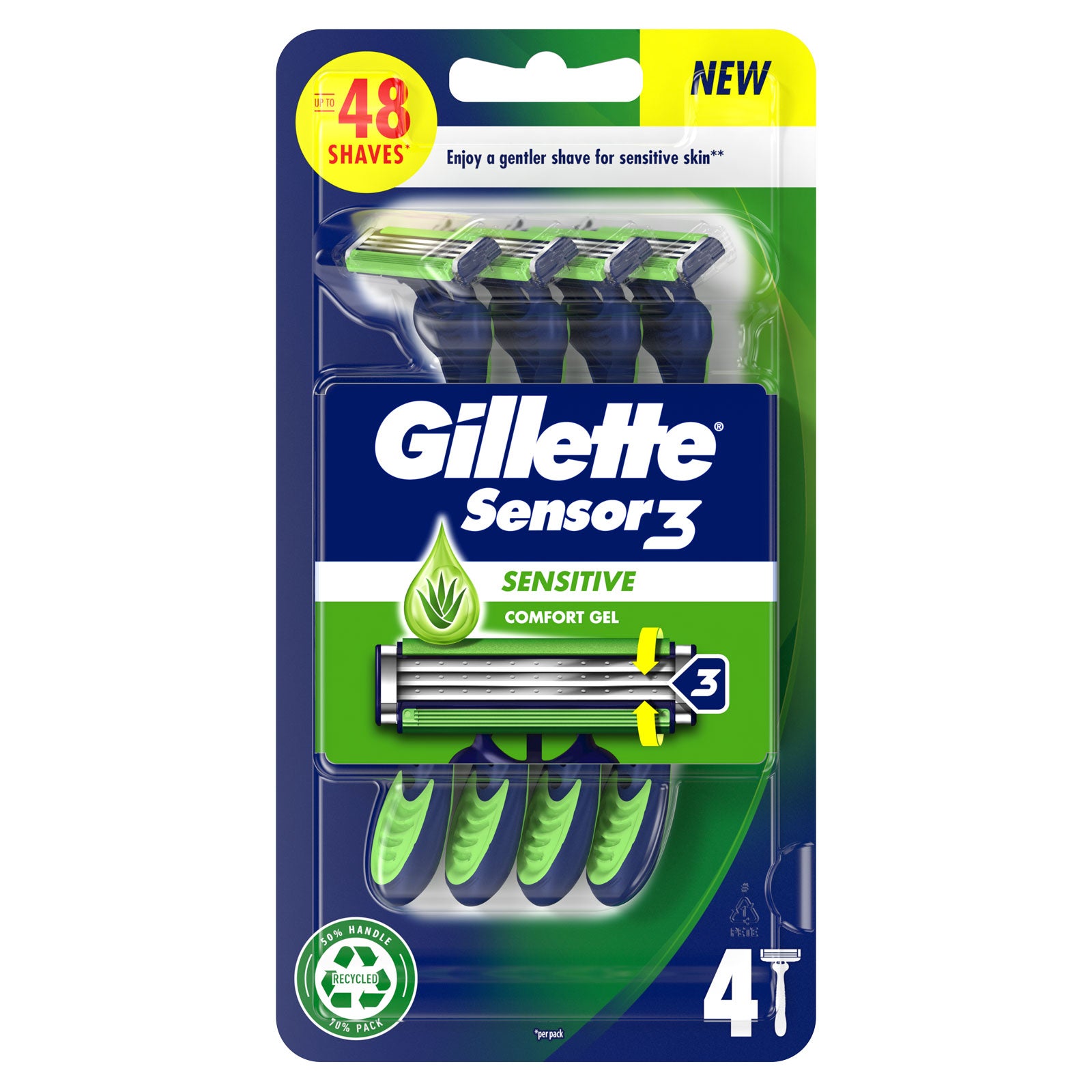 Gillette Razor Disposable Sensor 3 Sensitive