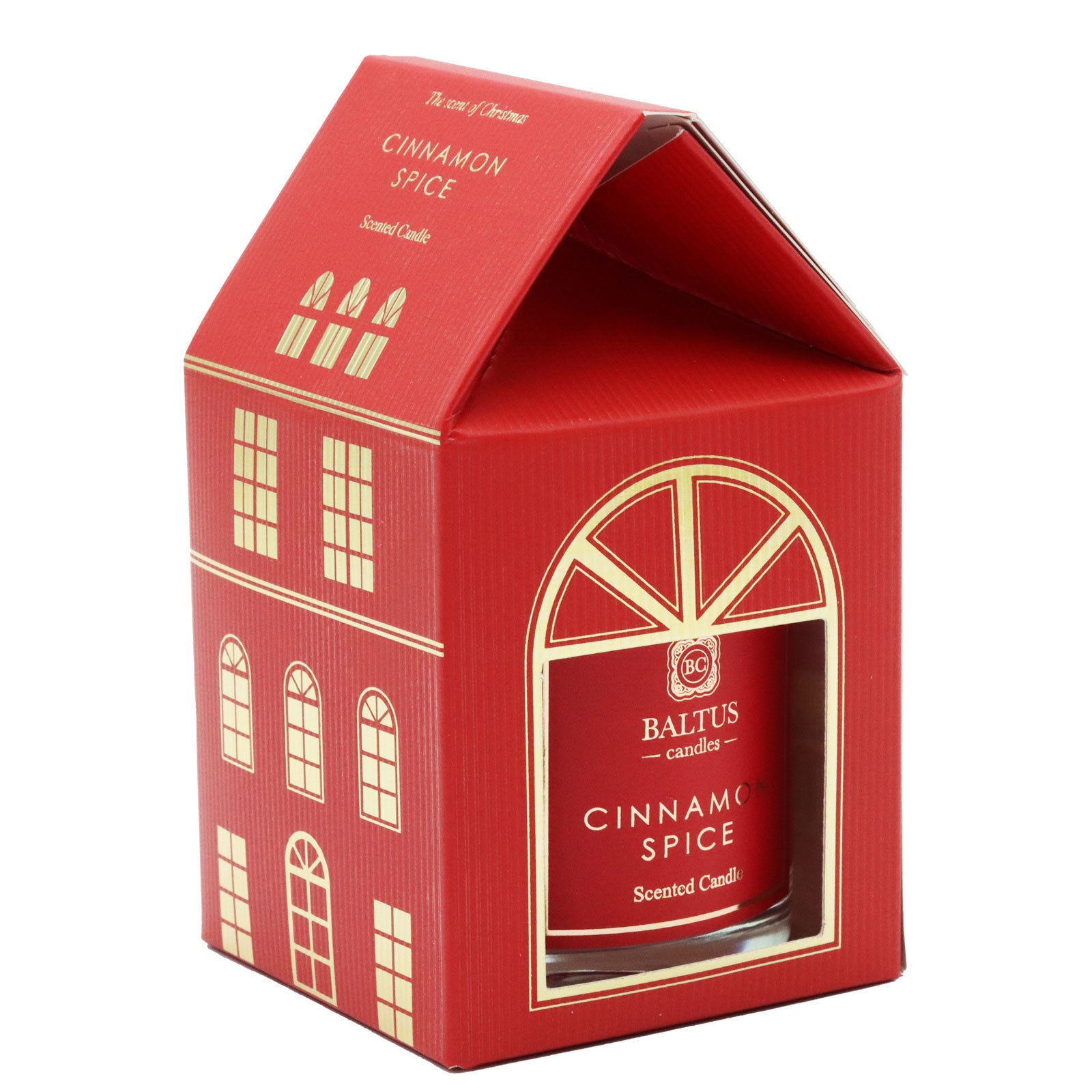 Xmas Candle House Design Cinnamon Spice