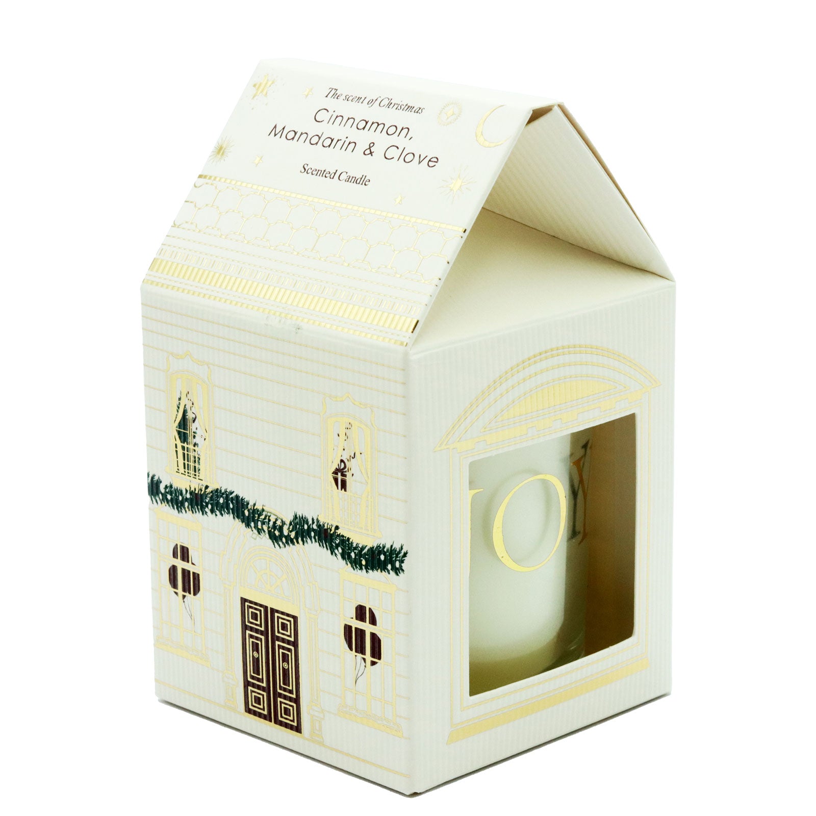 Xmas Candle House Design Cinnamon & Mandarin