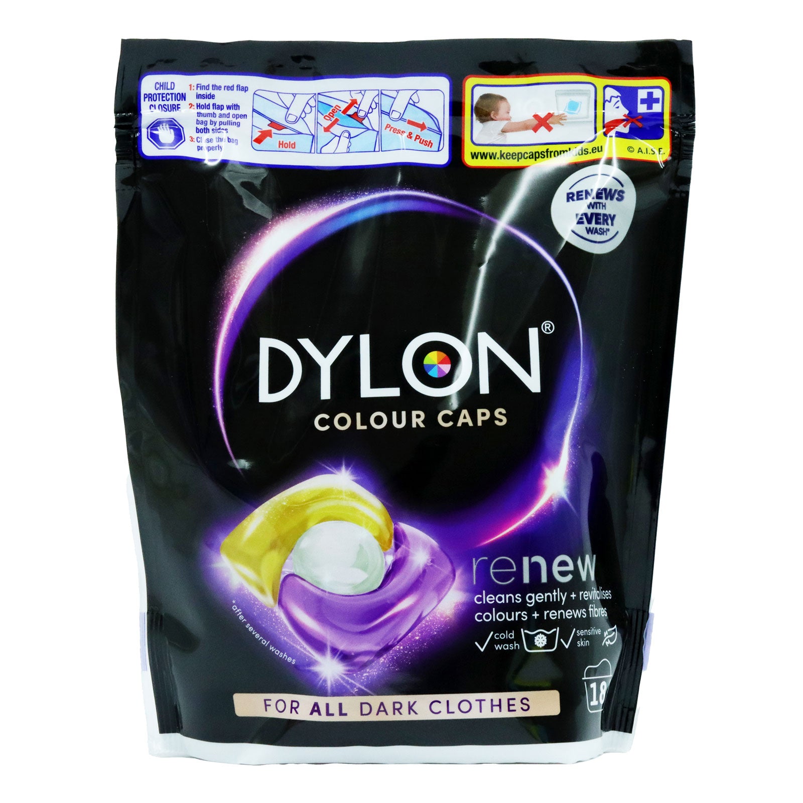 Dylon Dark Wash Caplets Renew 18 Washes