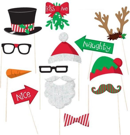 Christmas photo booth ho ho 13 Pieces