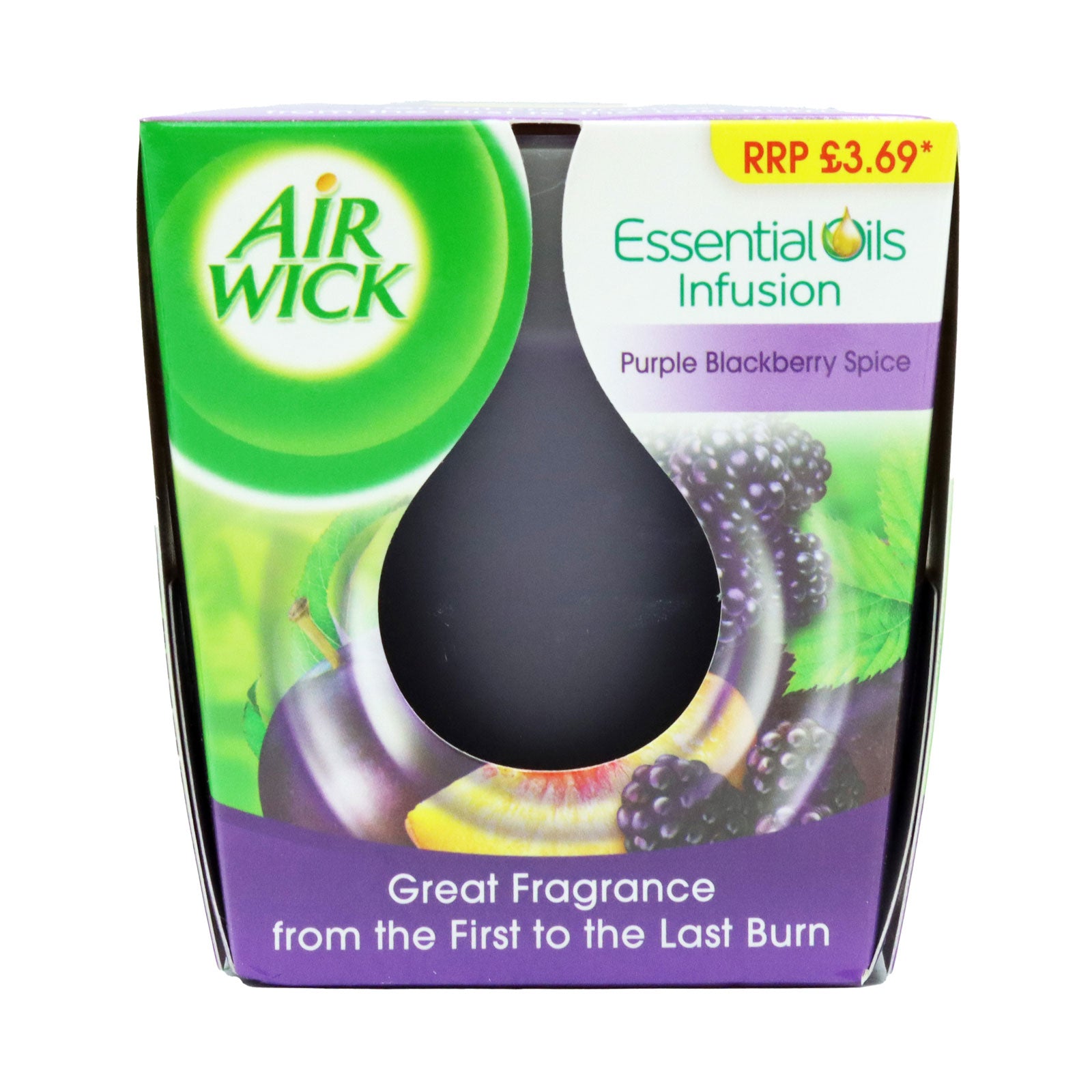 Airwick Candle Frosted Purple Blackberry Spice
