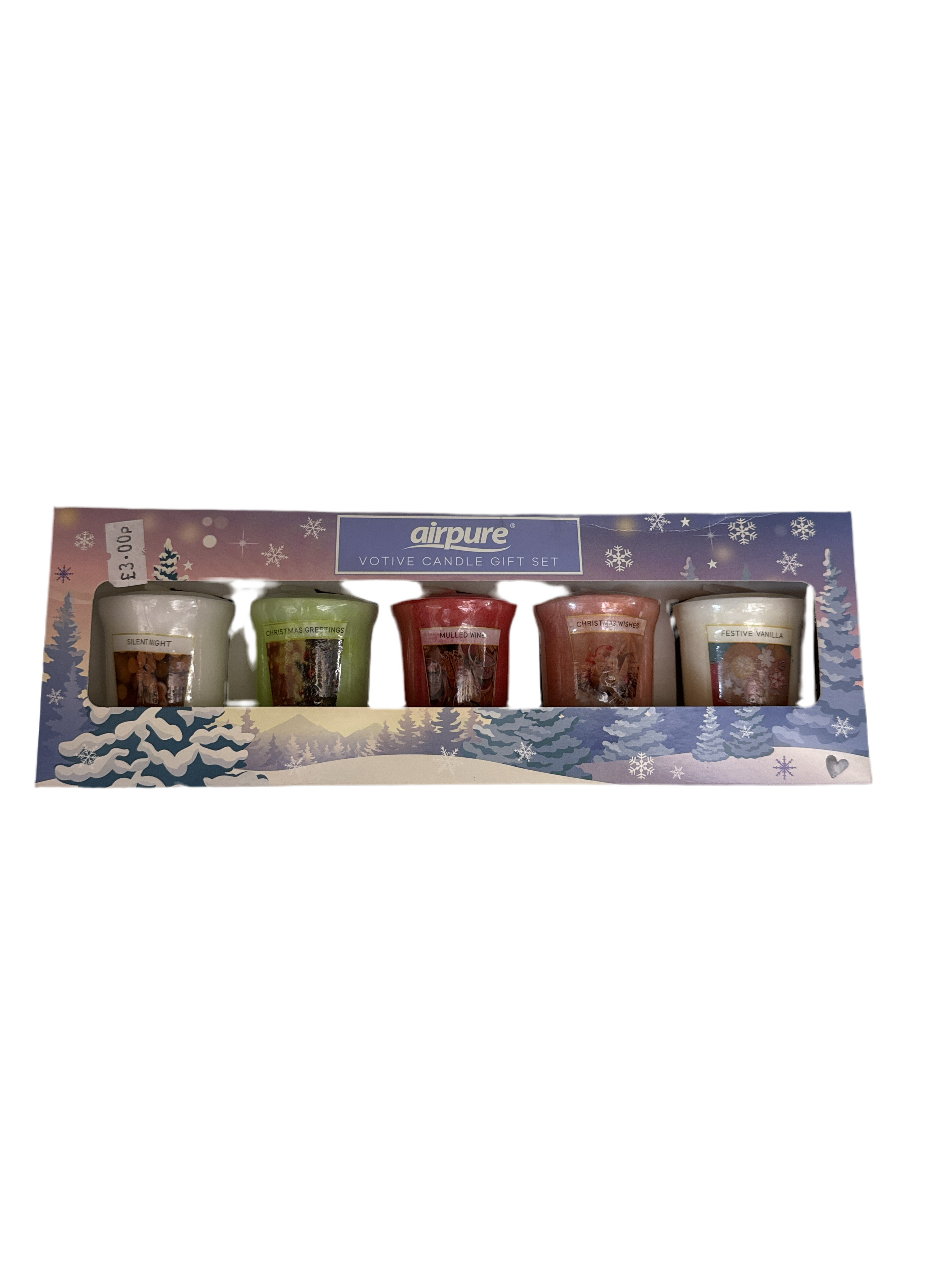 Airpure Xmas Votive Candle Gift Set 5 Pack