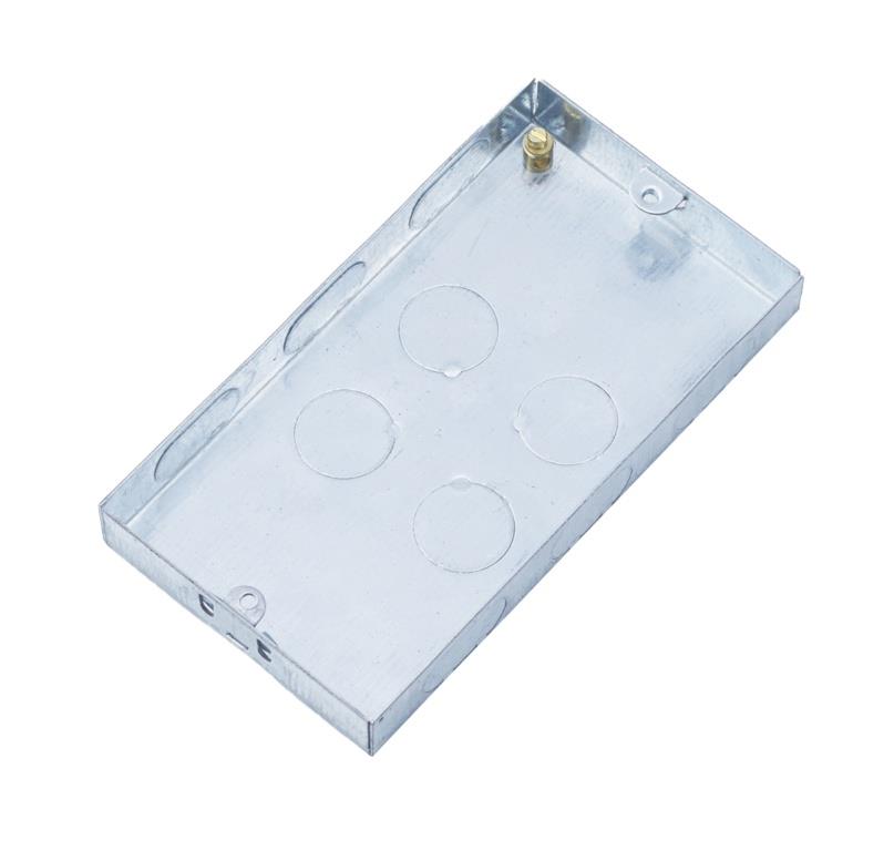 Securlec Metal Back Box 2 Gang