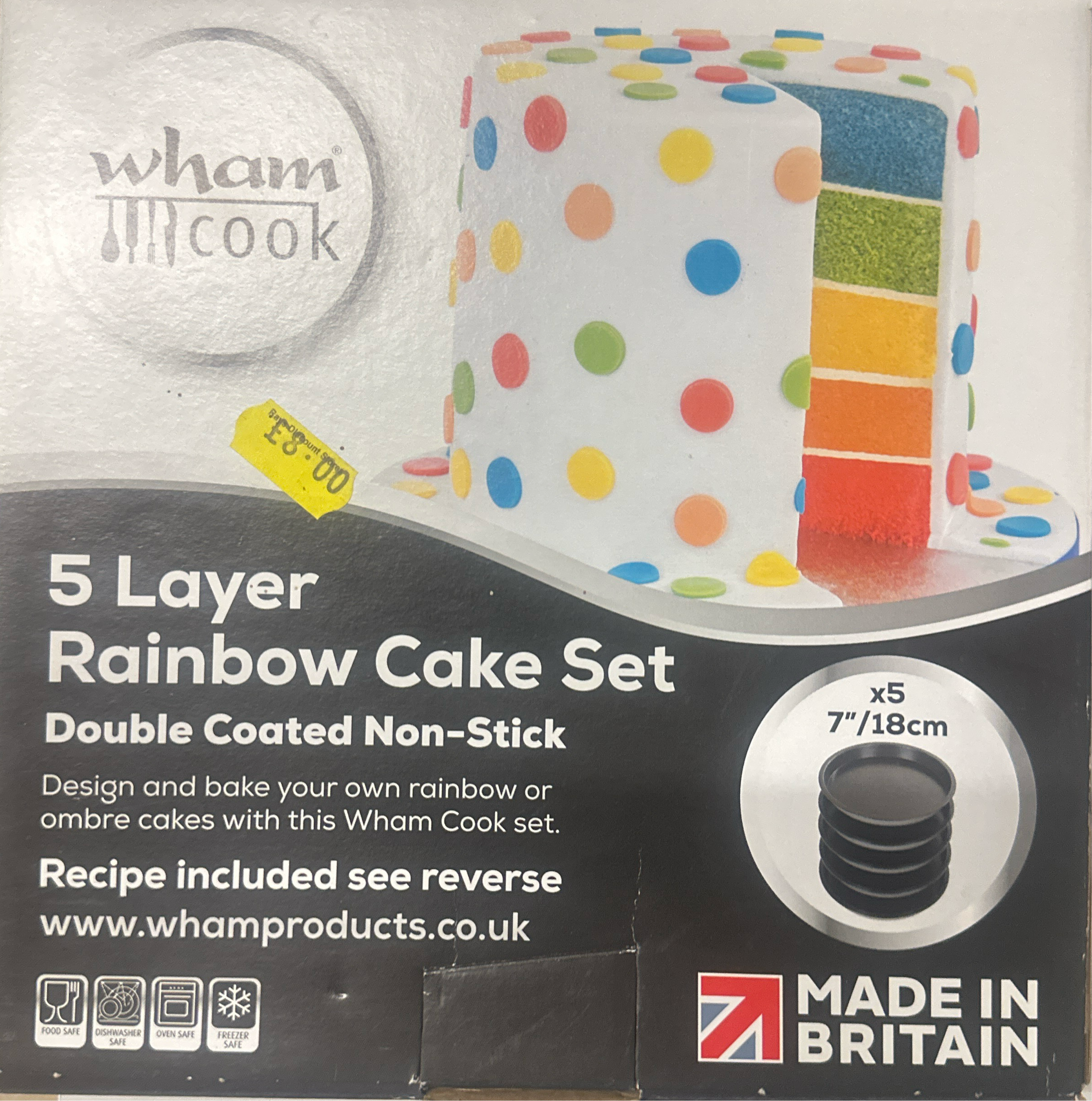 Wham Cook 5 Layer Rainbow Cake Set Non Stick