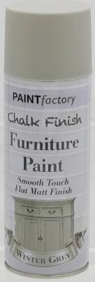 Paint Factory Chalk Finish Winter Grey Spray Paint 400ml