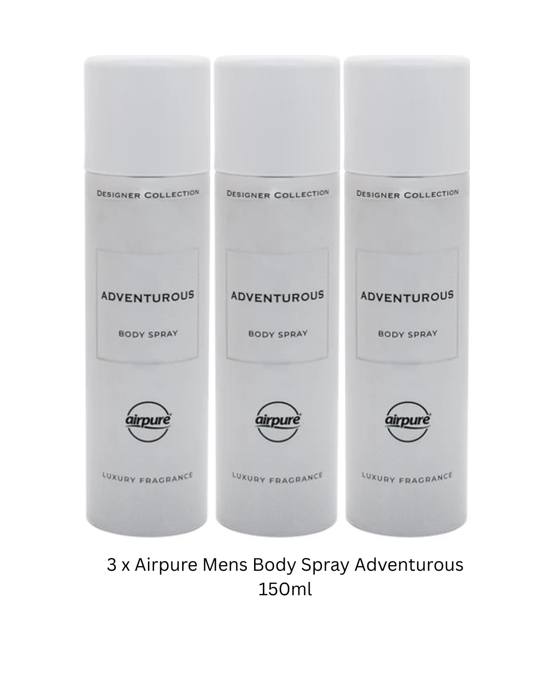 Airpure Designer Collection Body Sprays – Ladies 100ml & Men’s 150ml | Single, 3 Pack & 6 Pack Options