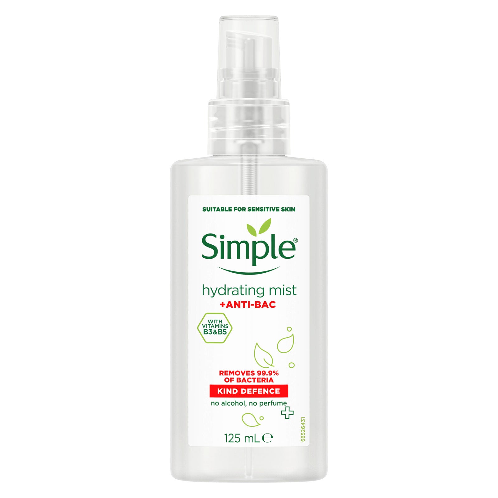 Simple Kind Defence Hydrating Mist +antibac 125ml | High Quality Tissue Product Online - Product Image