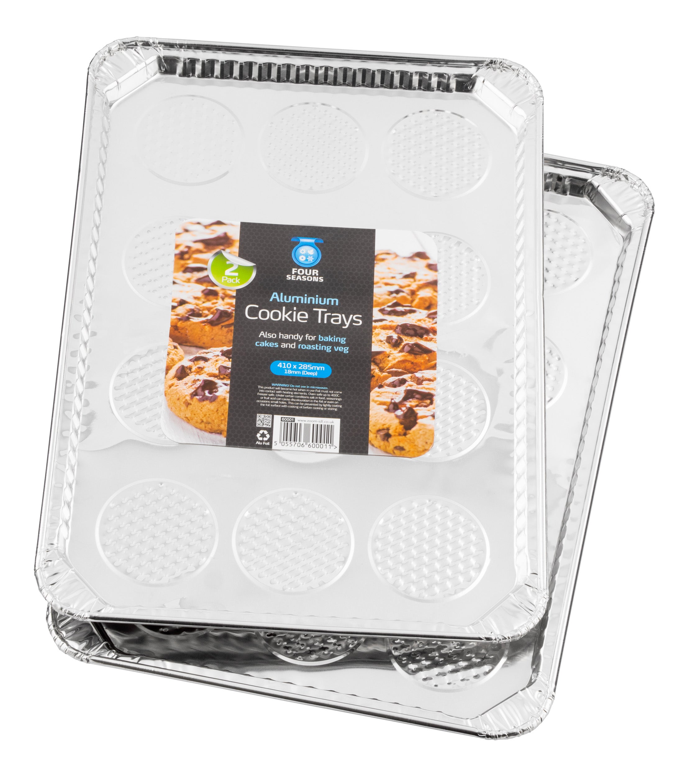 Aluminium Cookie Trays 2 Pack (405mm x 290mm)