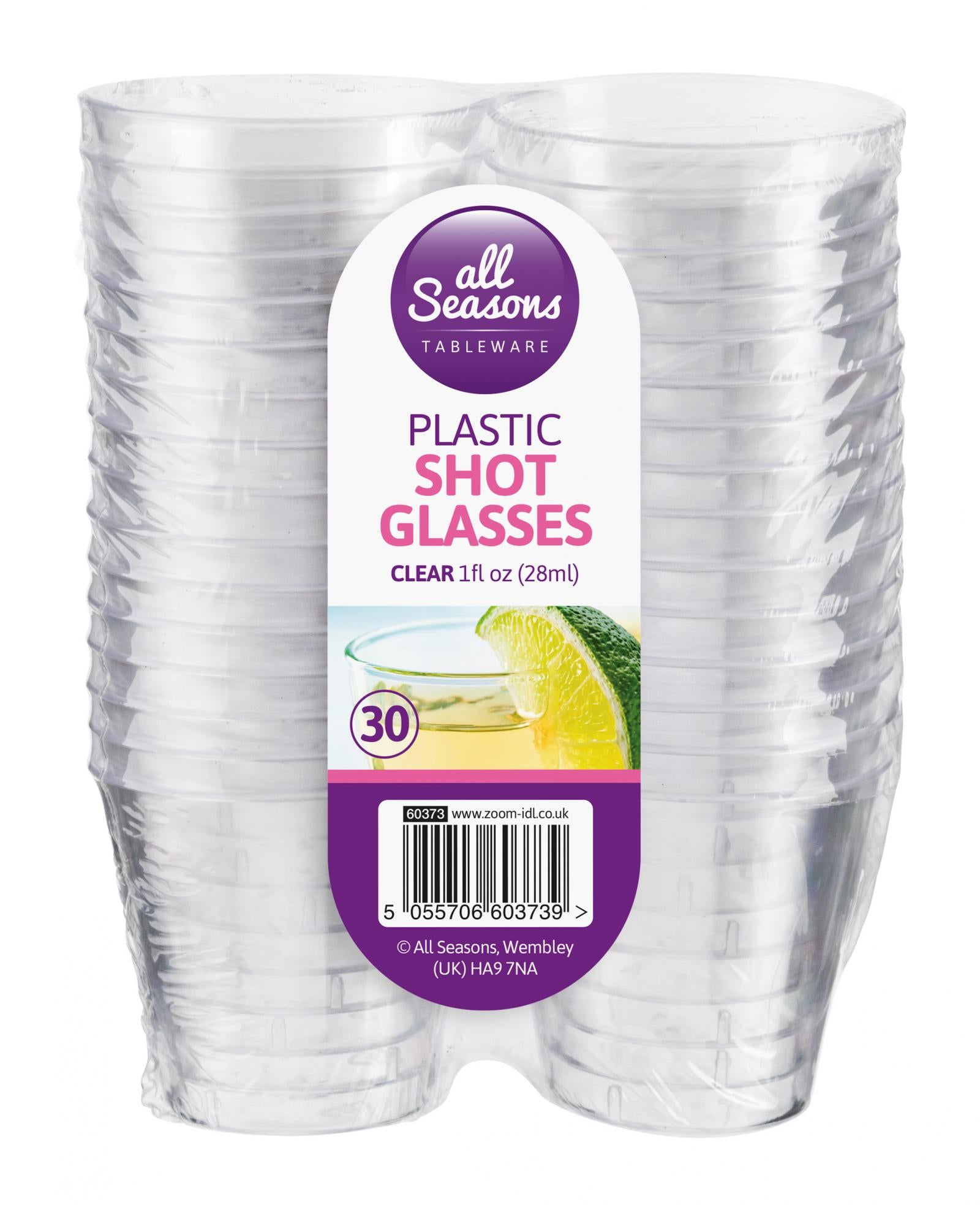 All Seasons Shot Glasses Clear – 32pk x 28ml (1oz)