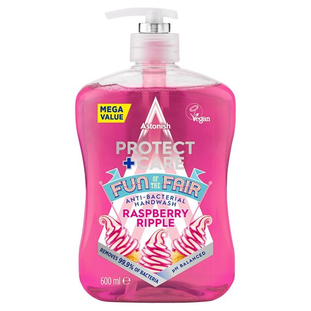 ASTONISH PROTECT + Care Raspberry Ripple Anti-Bacterial Hand Wash 600ml