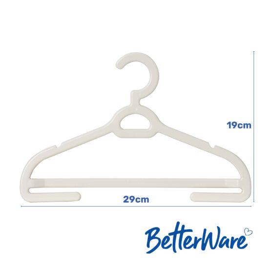 Set 4 Betterware CoatHanger Junior Cream