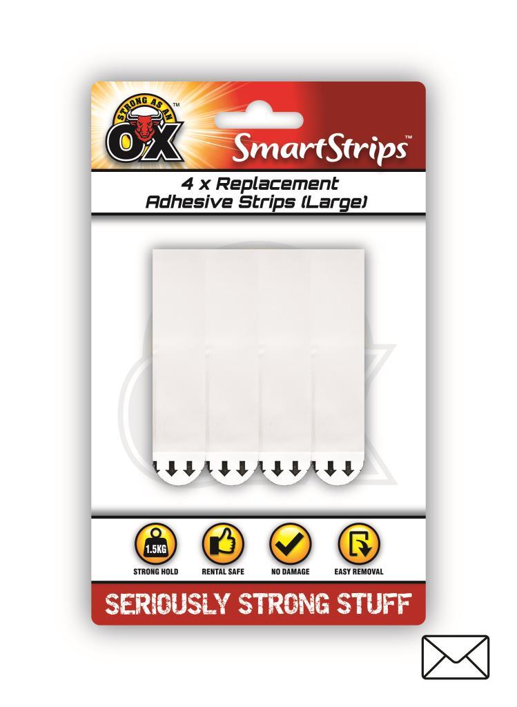 SAAO Replacement Adhesive Strips Large - 4PK