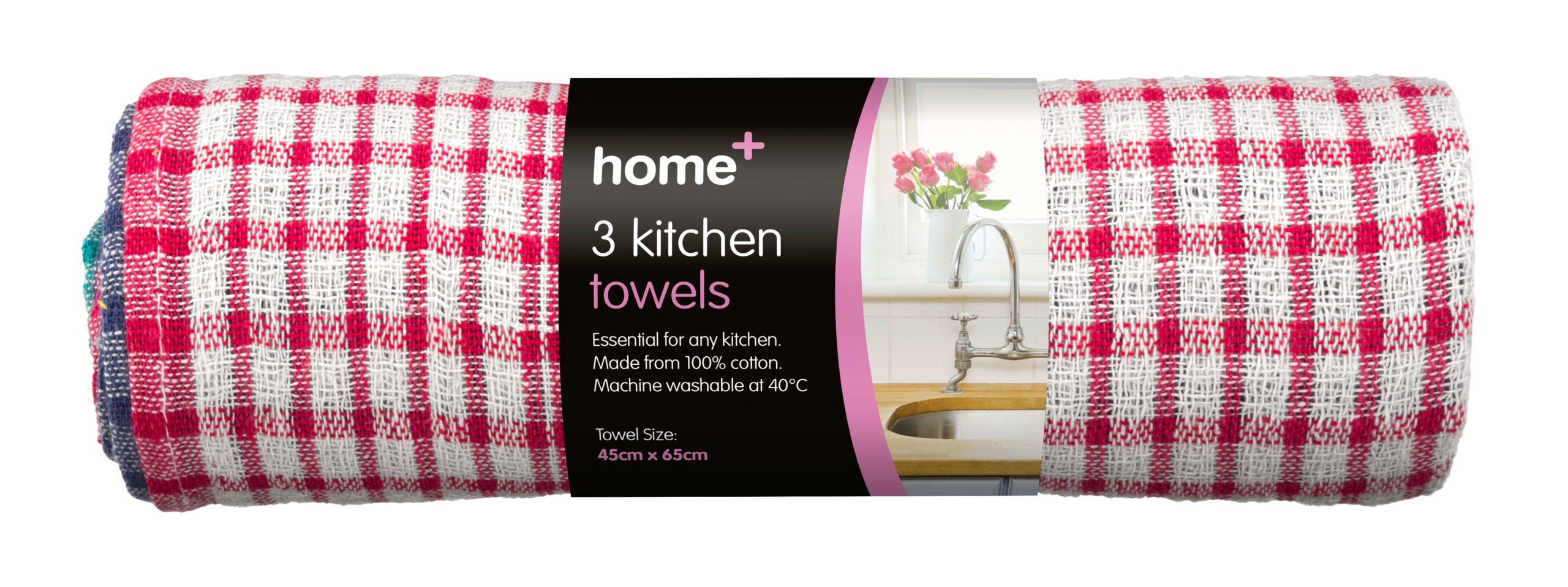 Home+ Kitchen Towel 3Pack 45cmx65cm